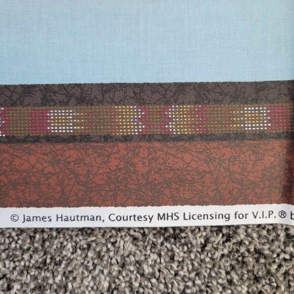 Native American-Themed Fabric Panel Jim Hautman Art By Cranston 35" X 44" Cotton - Picture 3 of 4